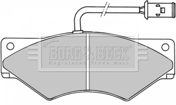 BORG & BECK Комплект тормозных колодок, дисковый тормоз BBP1357